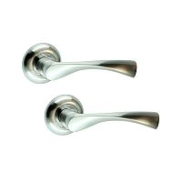 Ручки на розеті KEDR R10.023-AL SN/CP сатин/хром